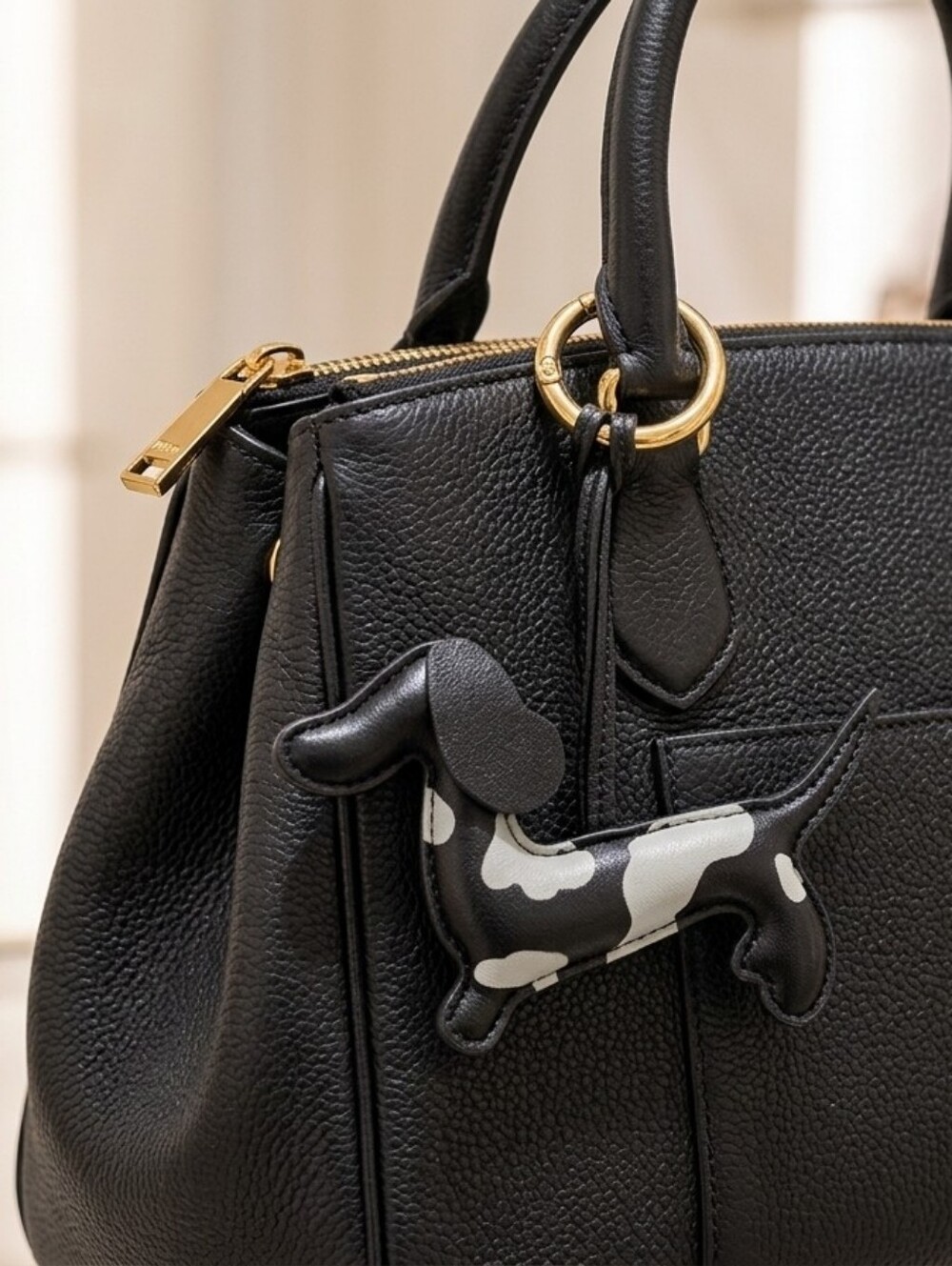 Piper K  Black & Cream Dachshund Bag Charm